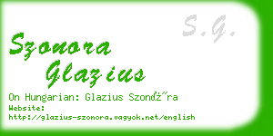 szonora glazius business card